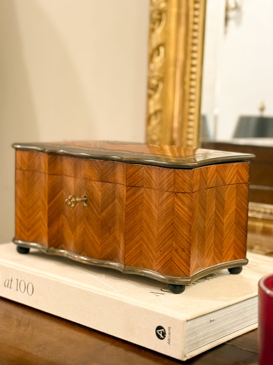 Antique Marquetry Tea Caddy