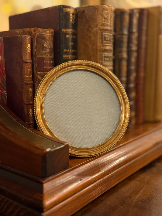 French Gilt Bronze Round Table Frame