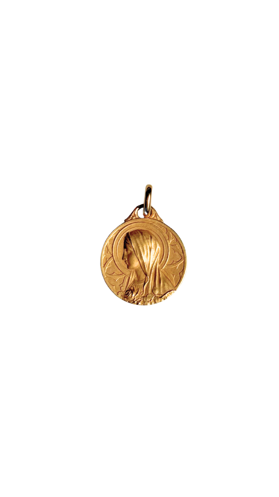 Antique 14k Gold Virgin Mary Pendant