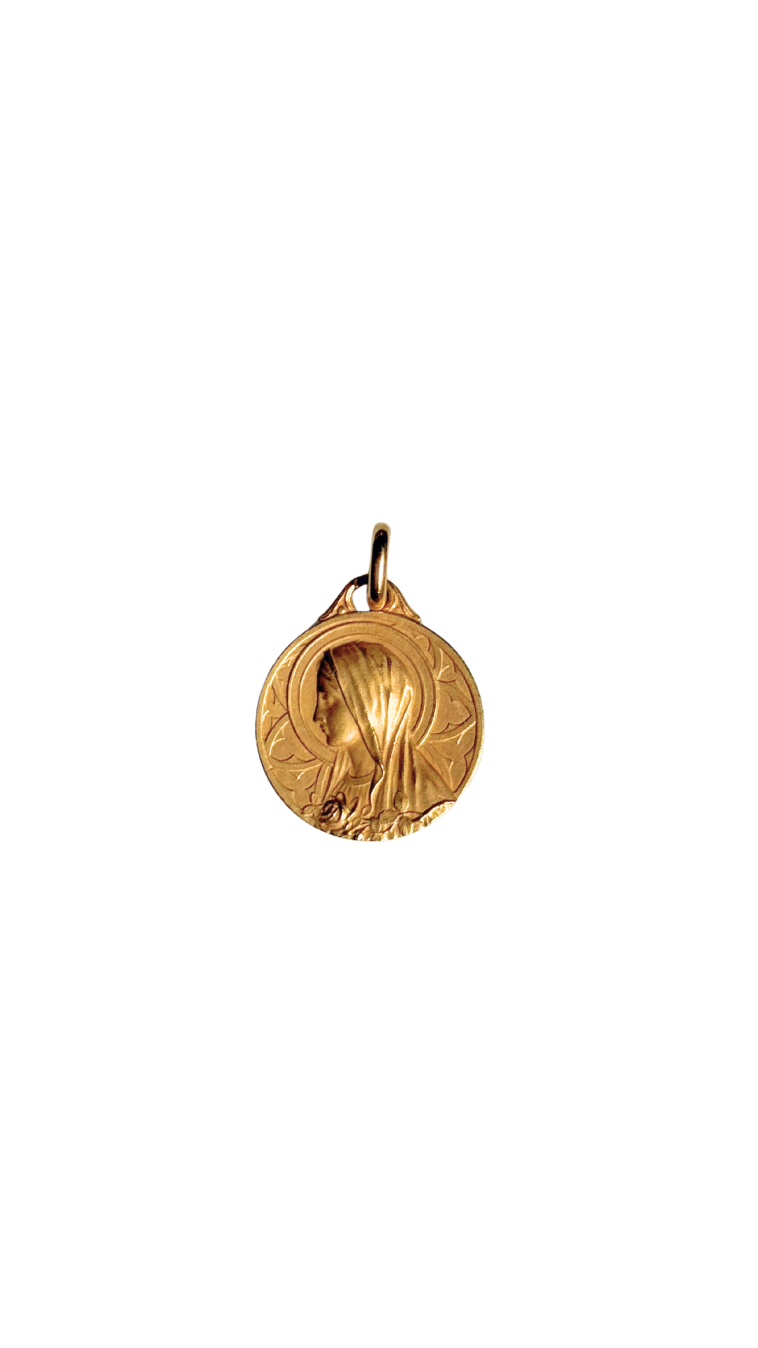 Antique 14k Gold Virgin Mary Pendant