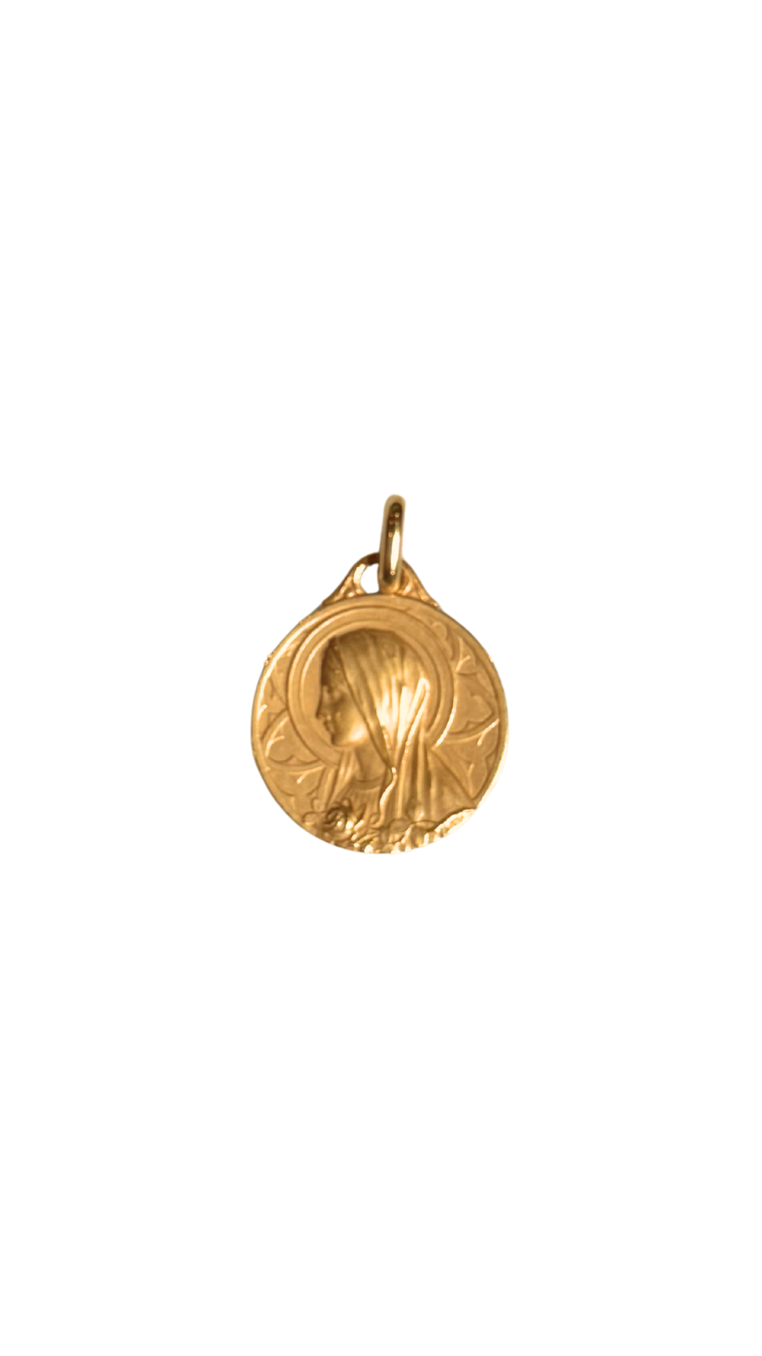 Antique 14k Gold Virgin Mary Pendant