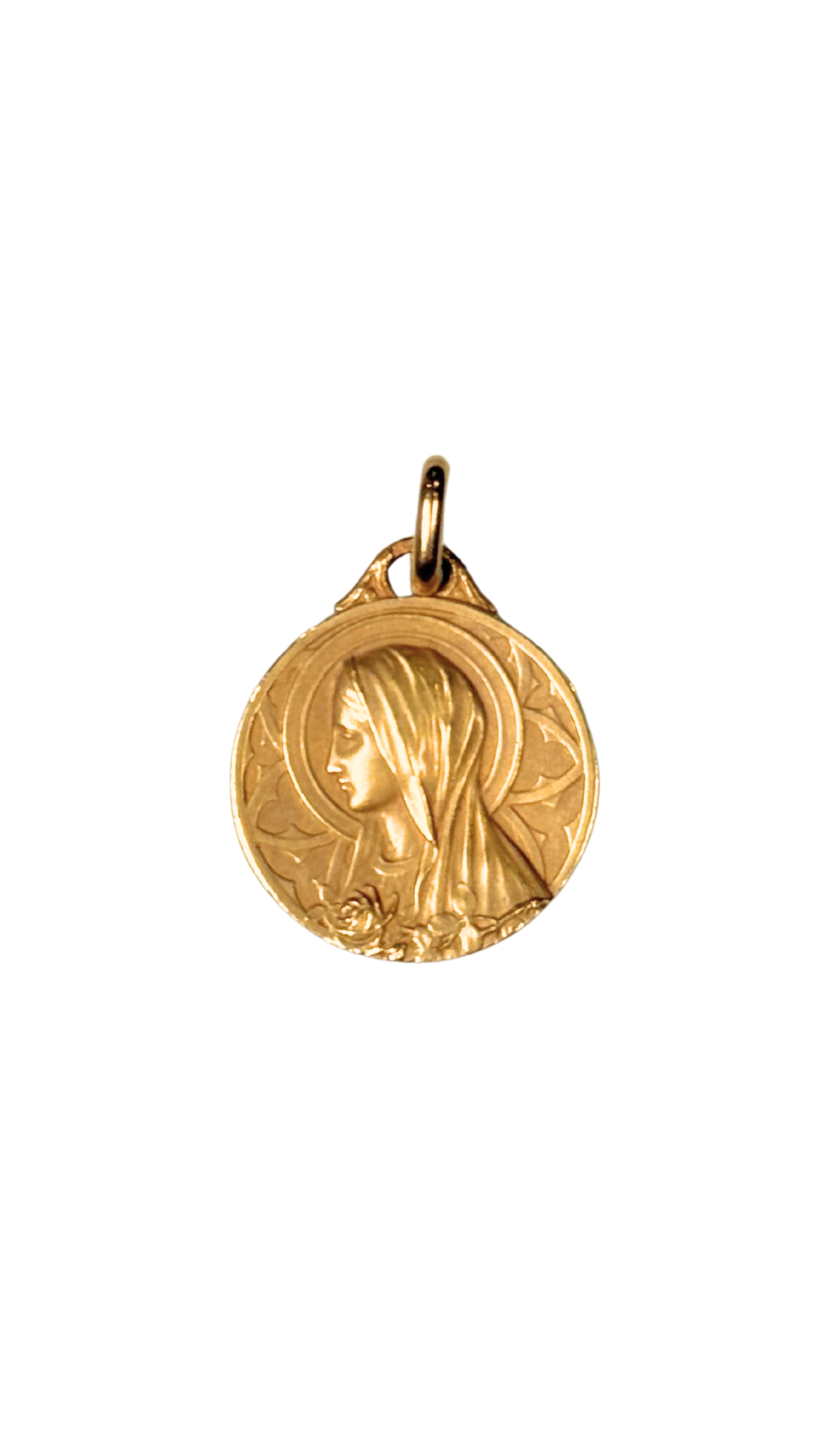 Antique 14k Gold Virgin Mary Pendant