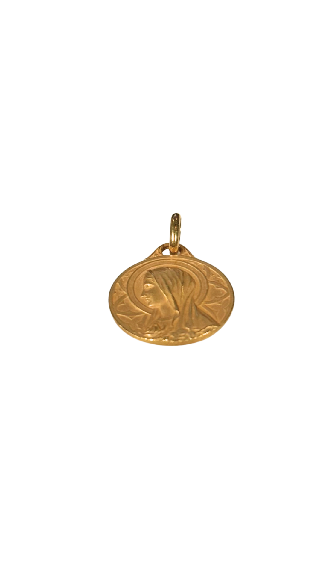 Antique 14k Gold Virgin Mary Pendant