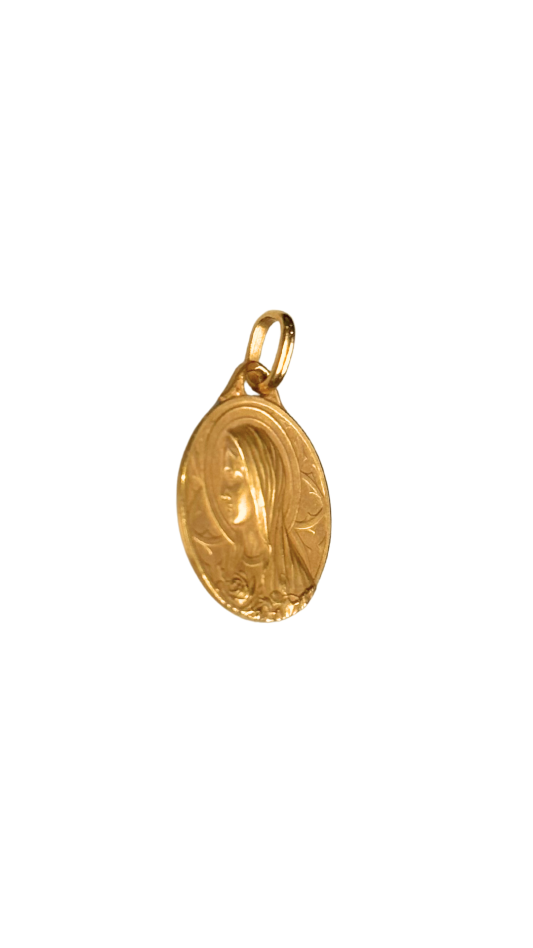Antique 14k Gold Virgin Mary Pendant