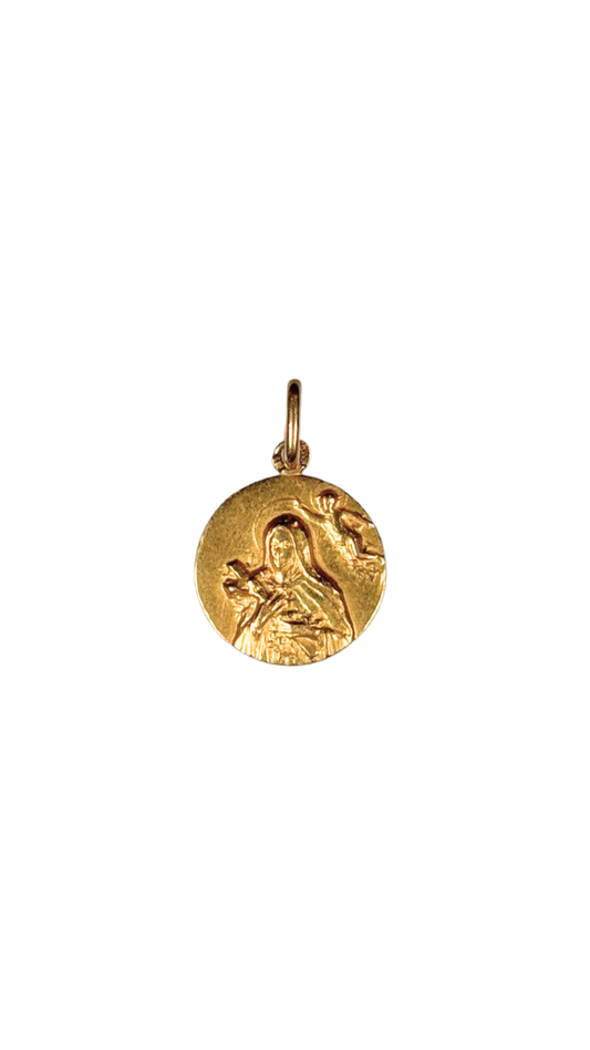 Antique French 14k Madonna of Sorrows Gold Pendant (Notre-Dame des Douleurs)