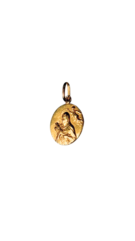 Antique French 14k Madonna of Sorrows Gold Pendant (Notre-Dame des Douleurs)