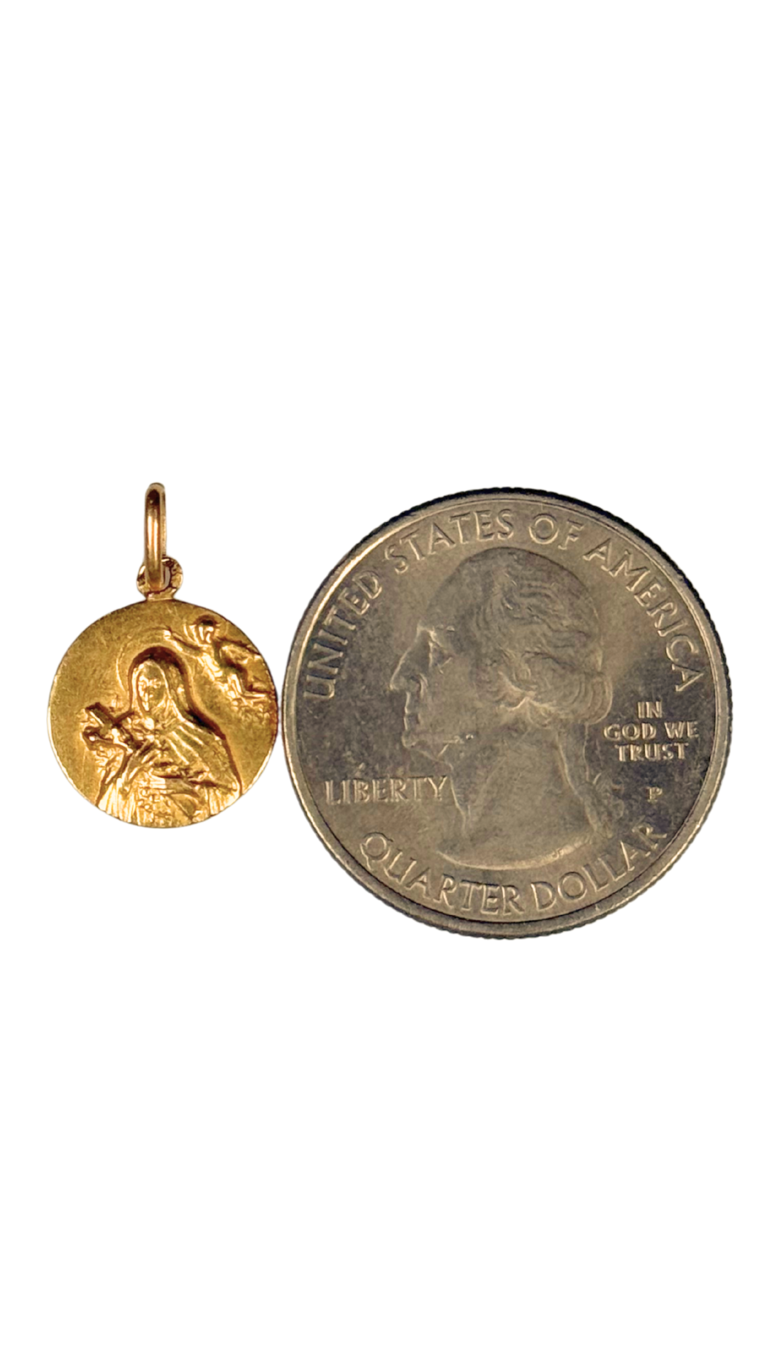 Antique French 14k Madonna of Sorrows Gold Pendant (Notre-Dame des Douleurs)