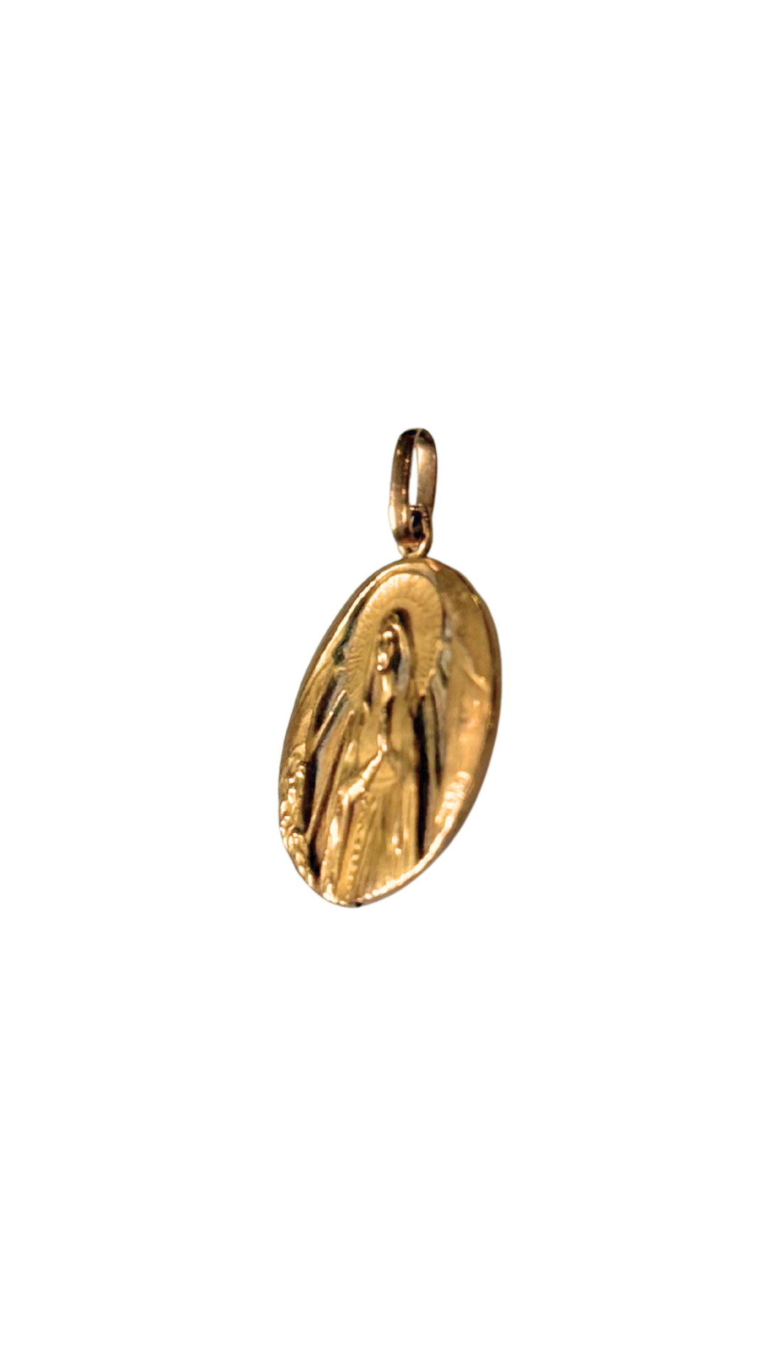 Antique 14k French Gold Pendant – Our Lady of Grace (Miraculous Madonna)