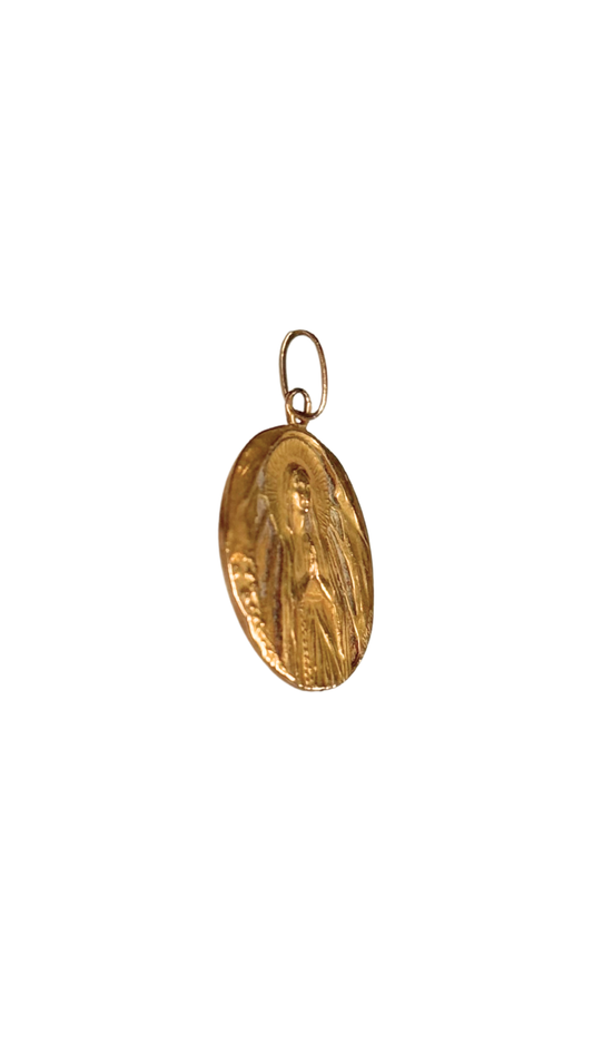 Antique 14k French Gold Pendant – Our Lady of Grace (Miraculous Madonna)