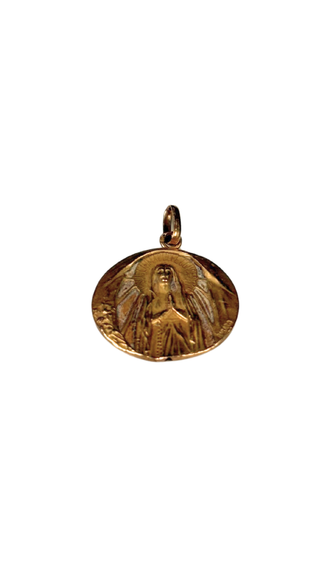 Antique 14k French Gold Pendant – Our Lady of Grace (Miraculous Madonna)