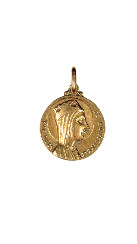 14k Gold Medal Our Lady of Montserrat (Ntra. Sra. de Montserrat)