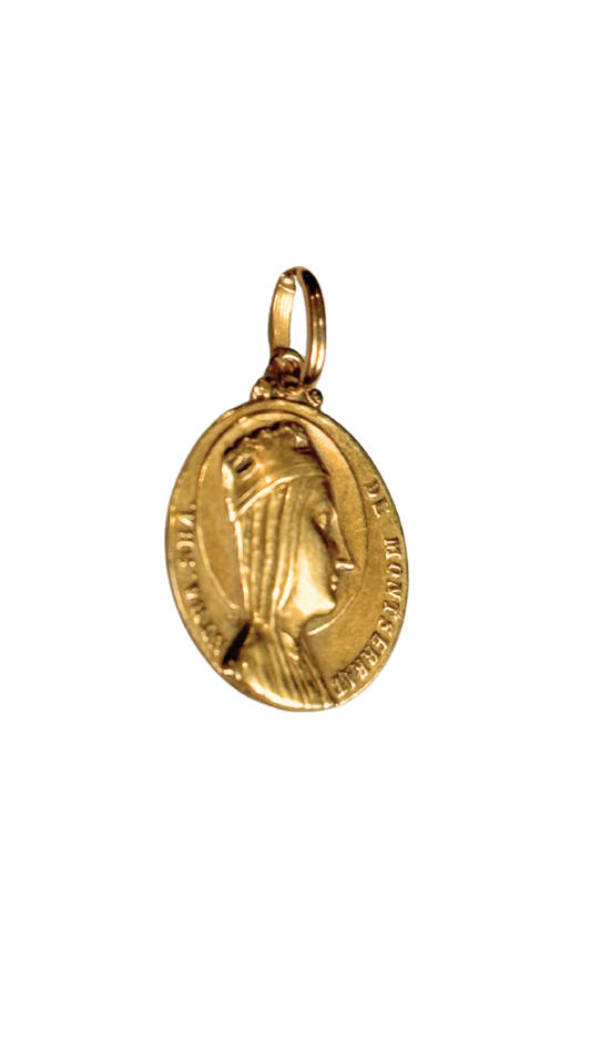 14k Gold Medal Our Lady of Montserrat (Ntra. Sra. de Montserrat)