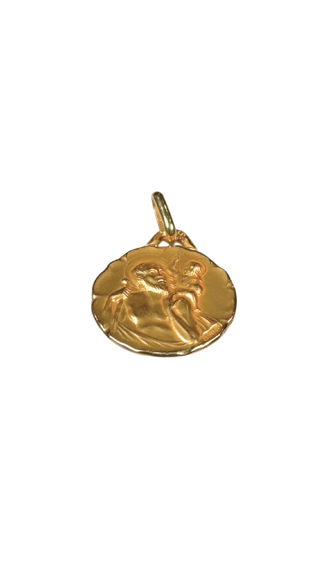 14k Gold Pendant – Saint Christopher