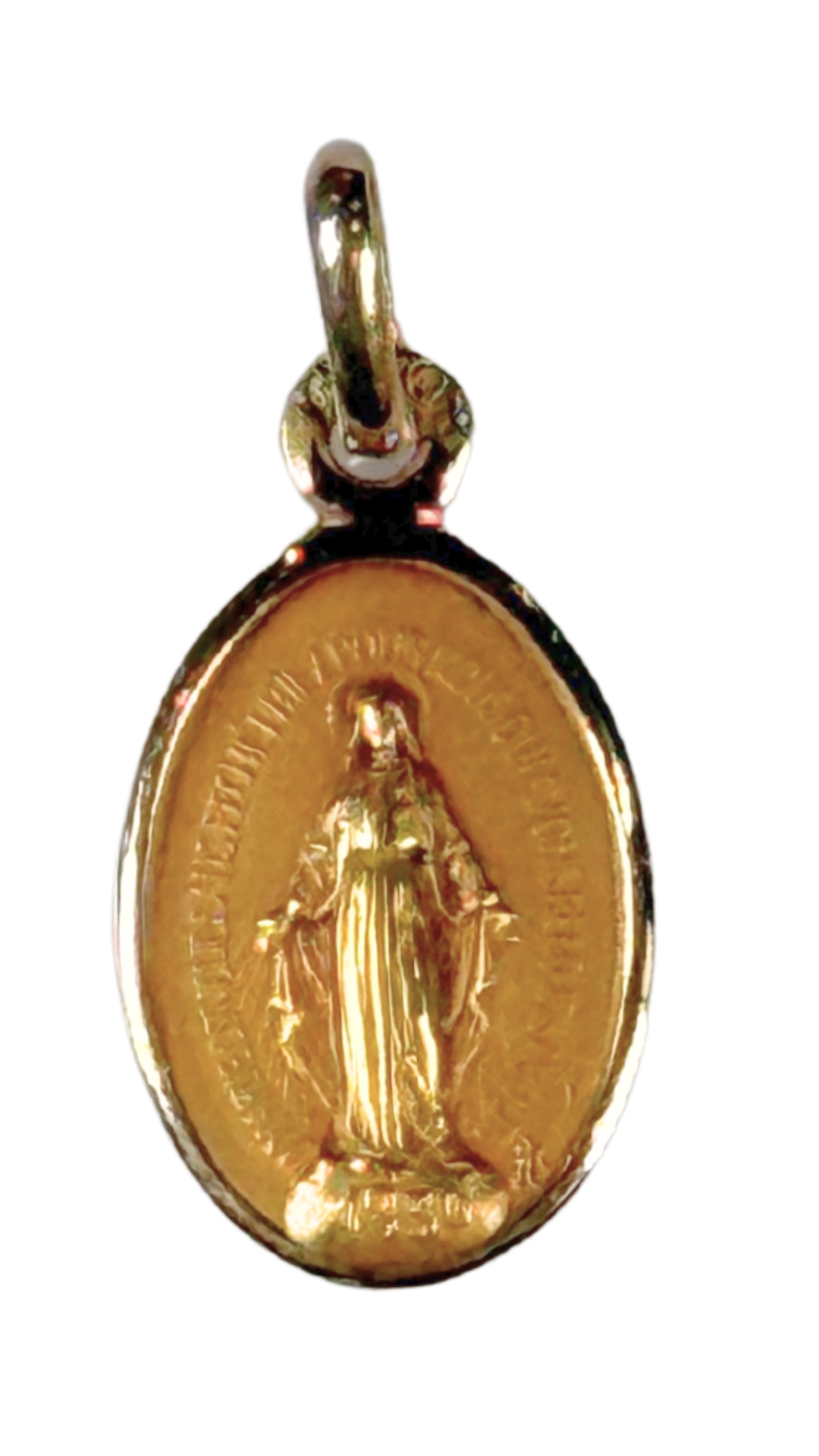 14k Gold Pendant – The Miraculous Medal (Our Lady of Grace)