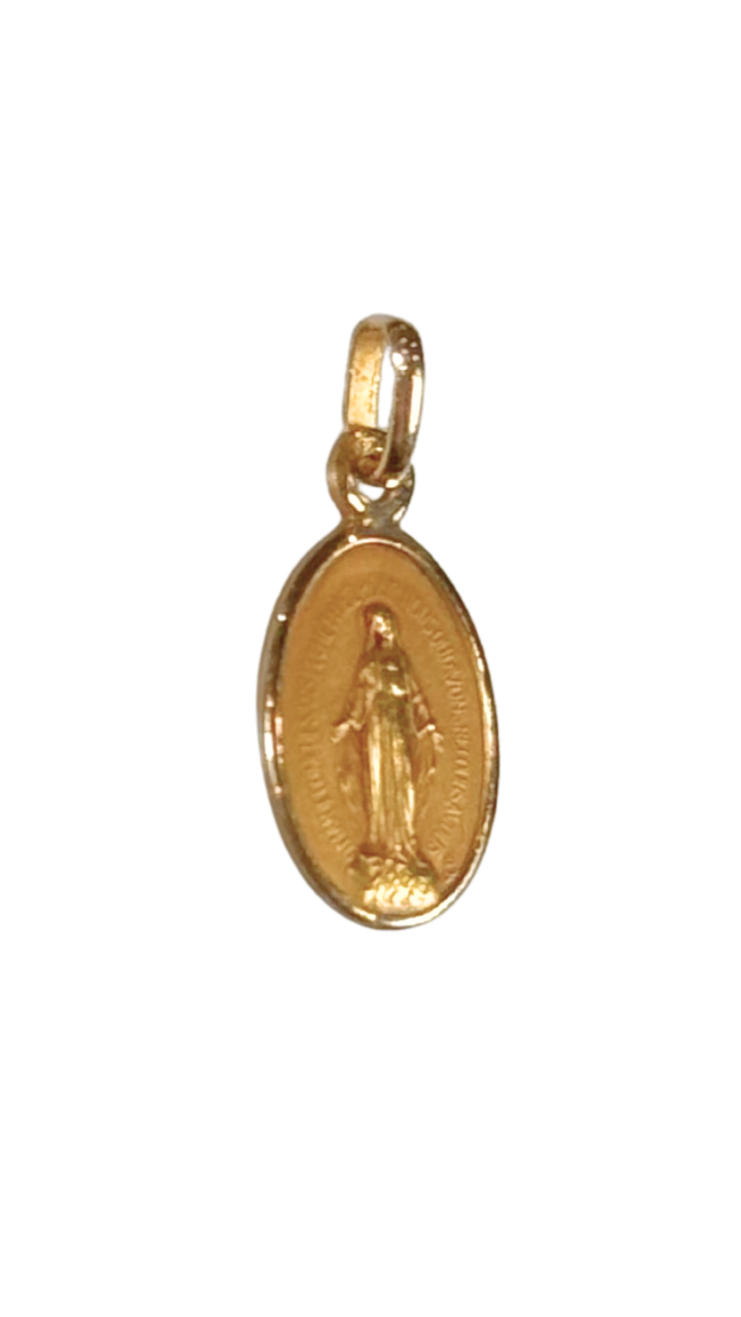 14k Gold Pendant – The Miraculous Medal (Our Lady of Grace)