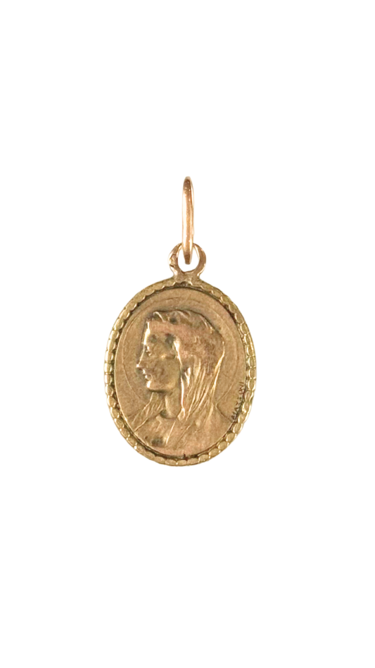 14 Gold Pendant – Virgin Mary in Profile