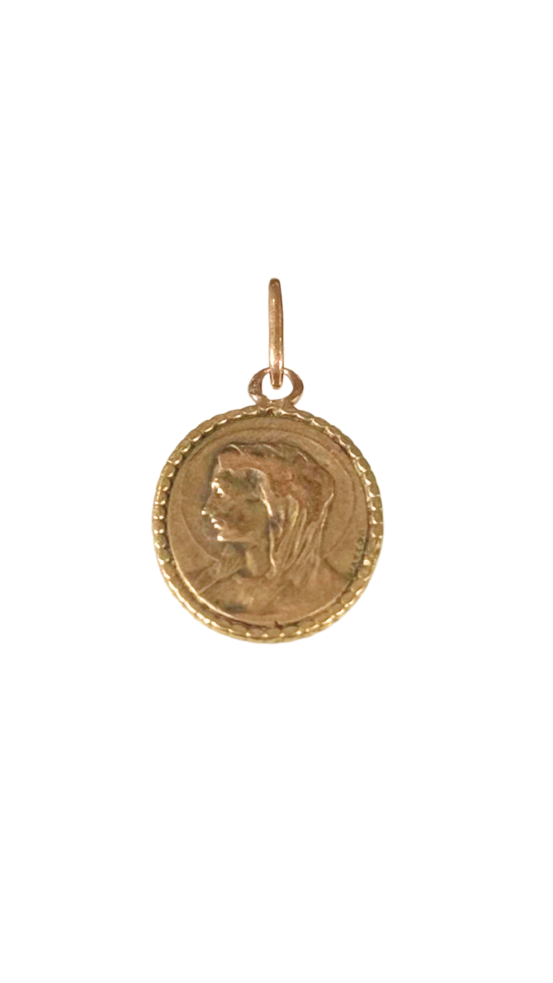 14 Gold Pendant – Virgin Mary in Profile