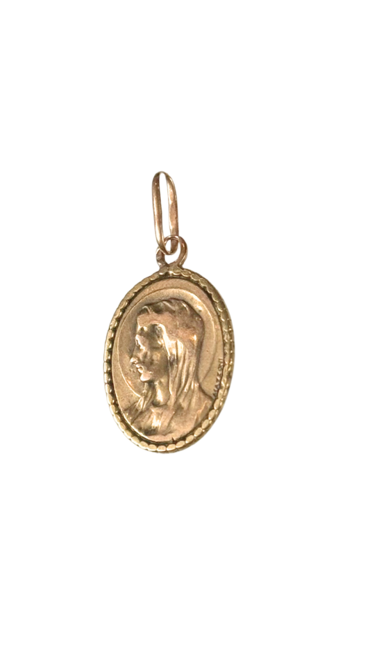 14 Gold Pendant – Virgin Mary in Profile
