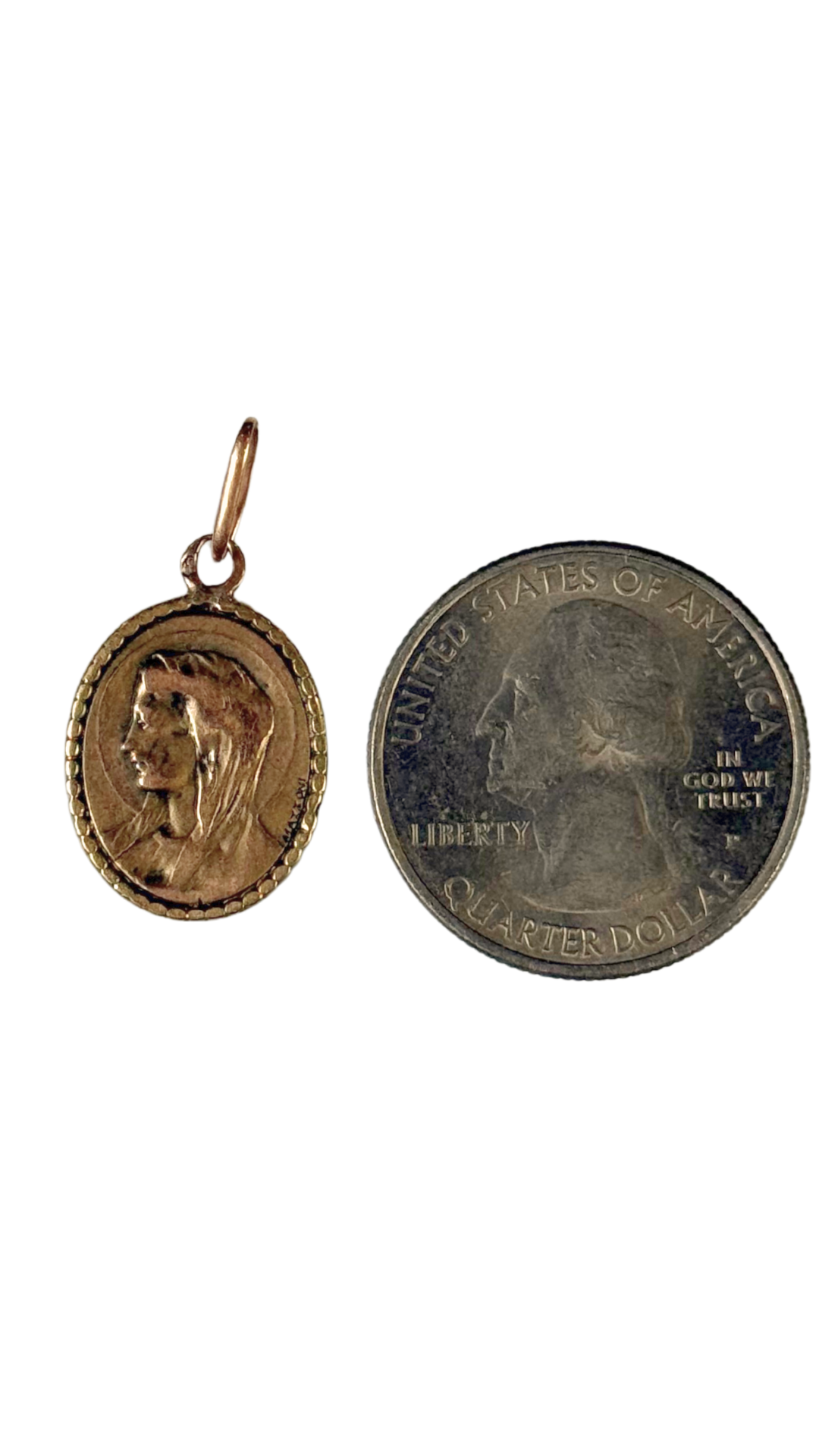 14 Gold Pendant – Virgin Mary in Profile