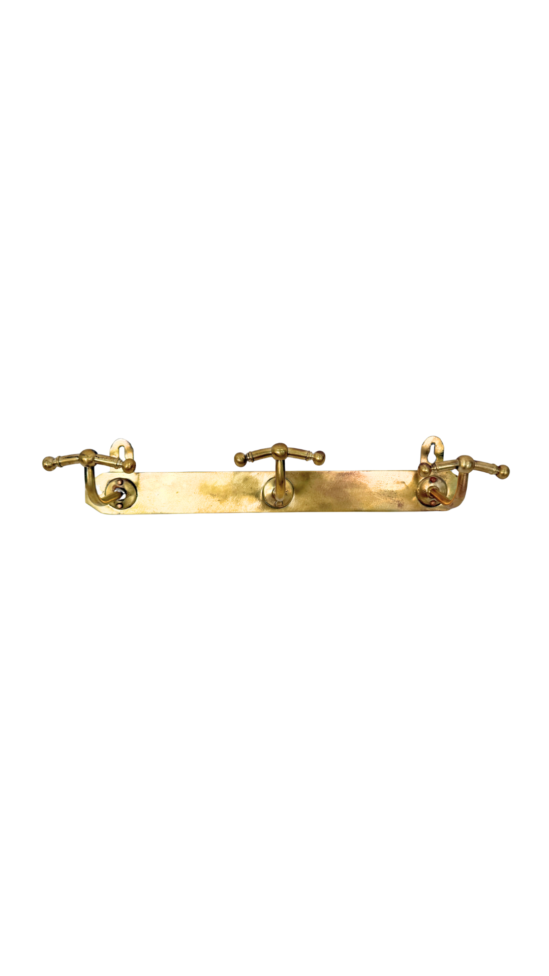 French Chromex Brass Wall Hook Rack