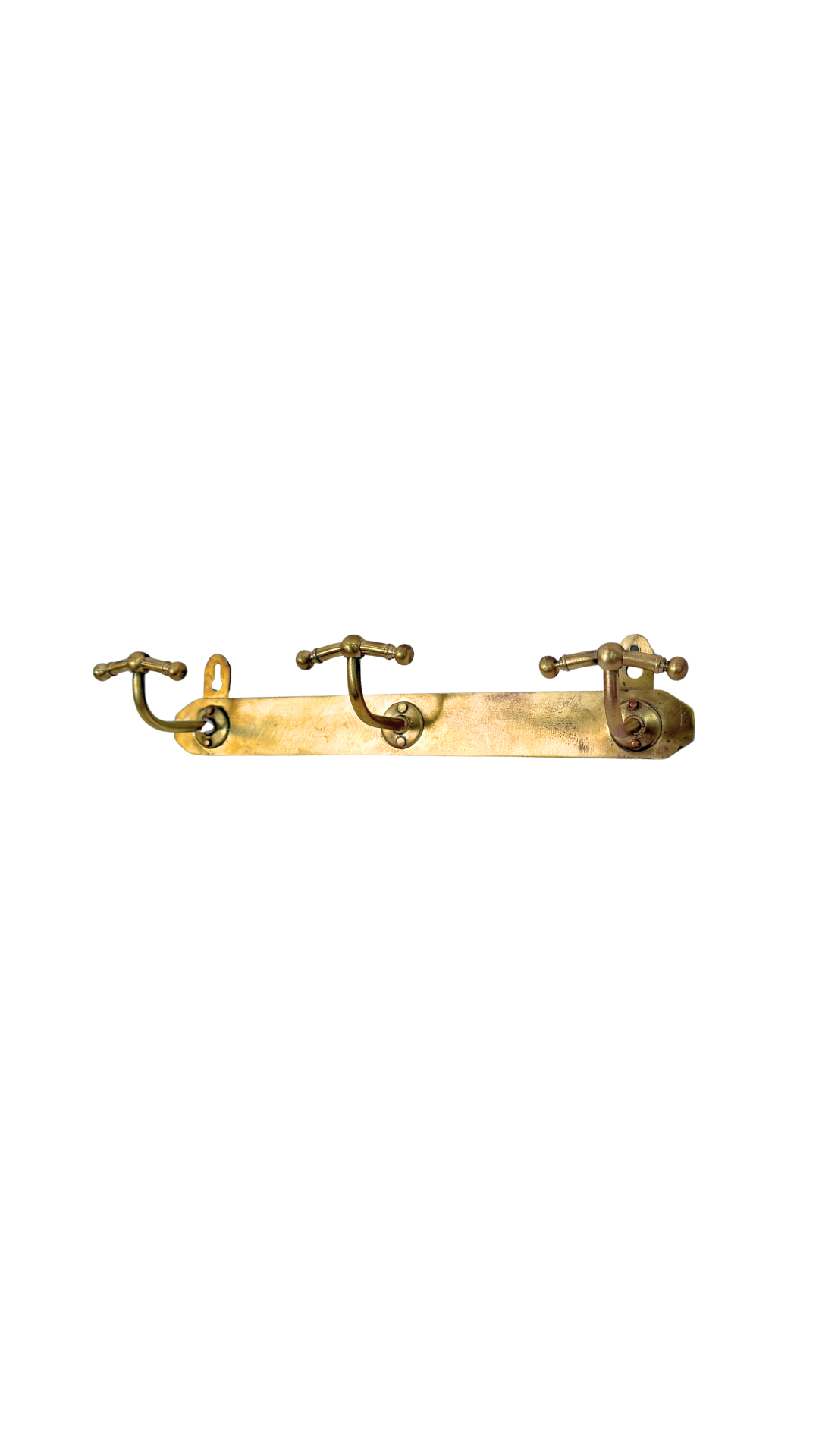 French Chromex Brass Wall Hook Rack