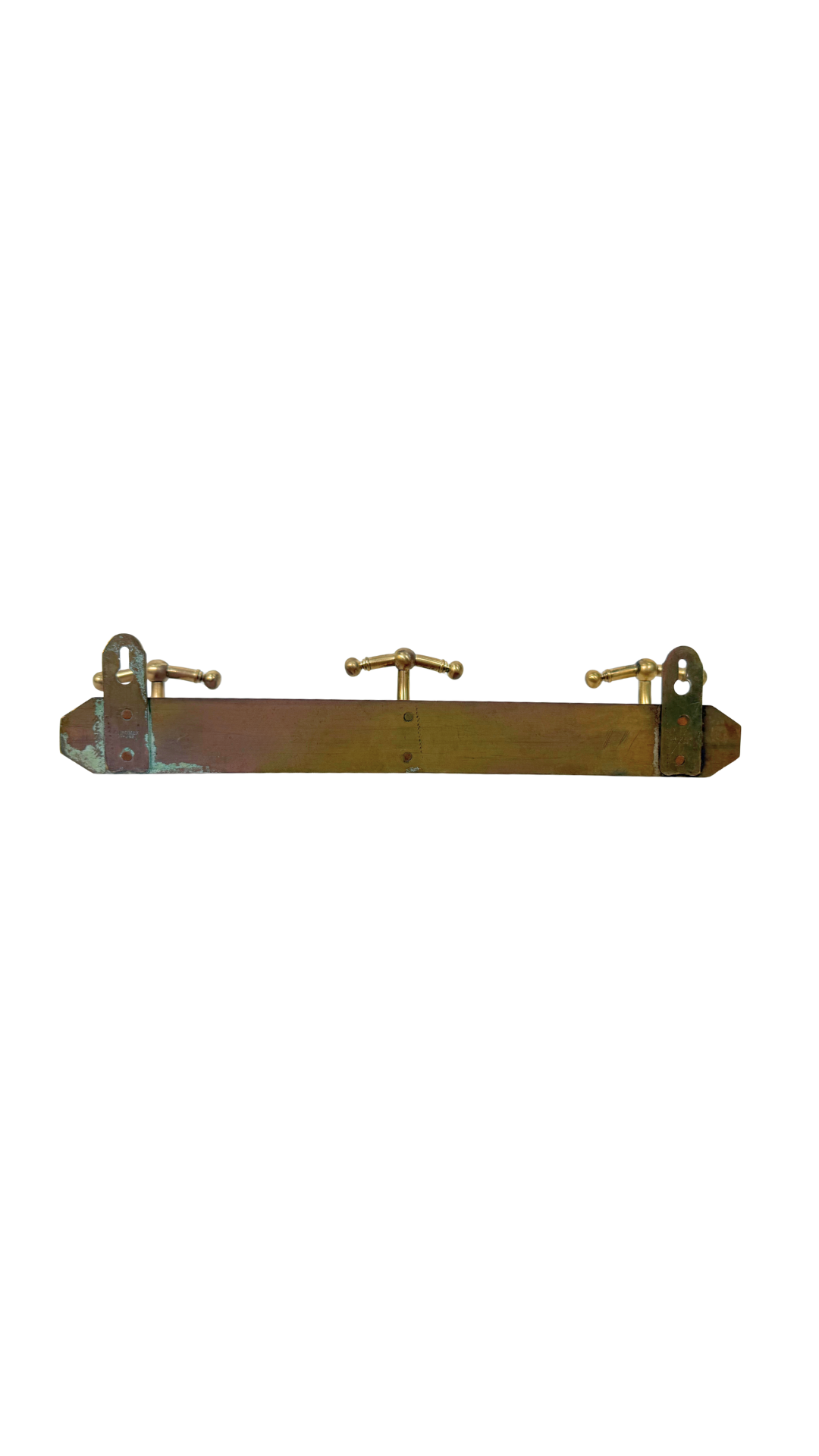 French Chromex Brass Wall Hook Rack