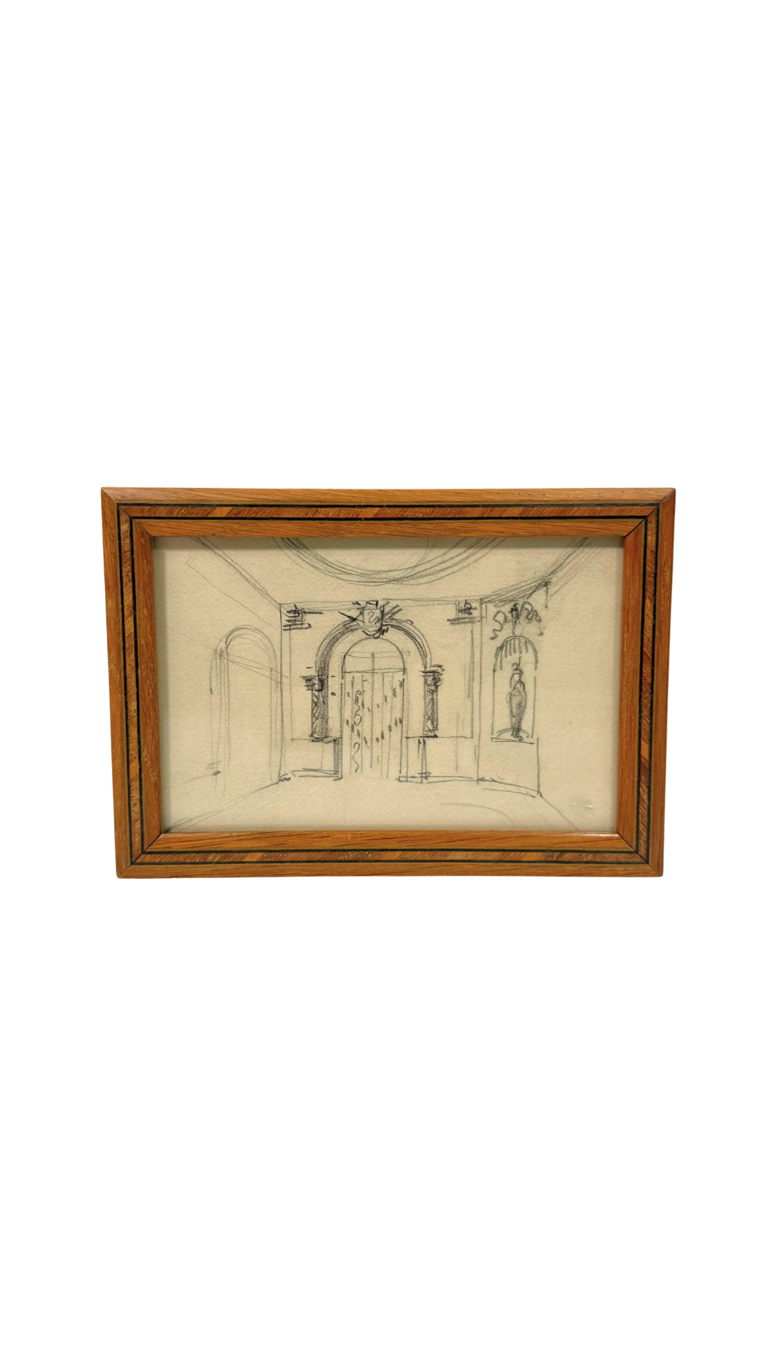 Architectural Pencil Drawing French Interior Study