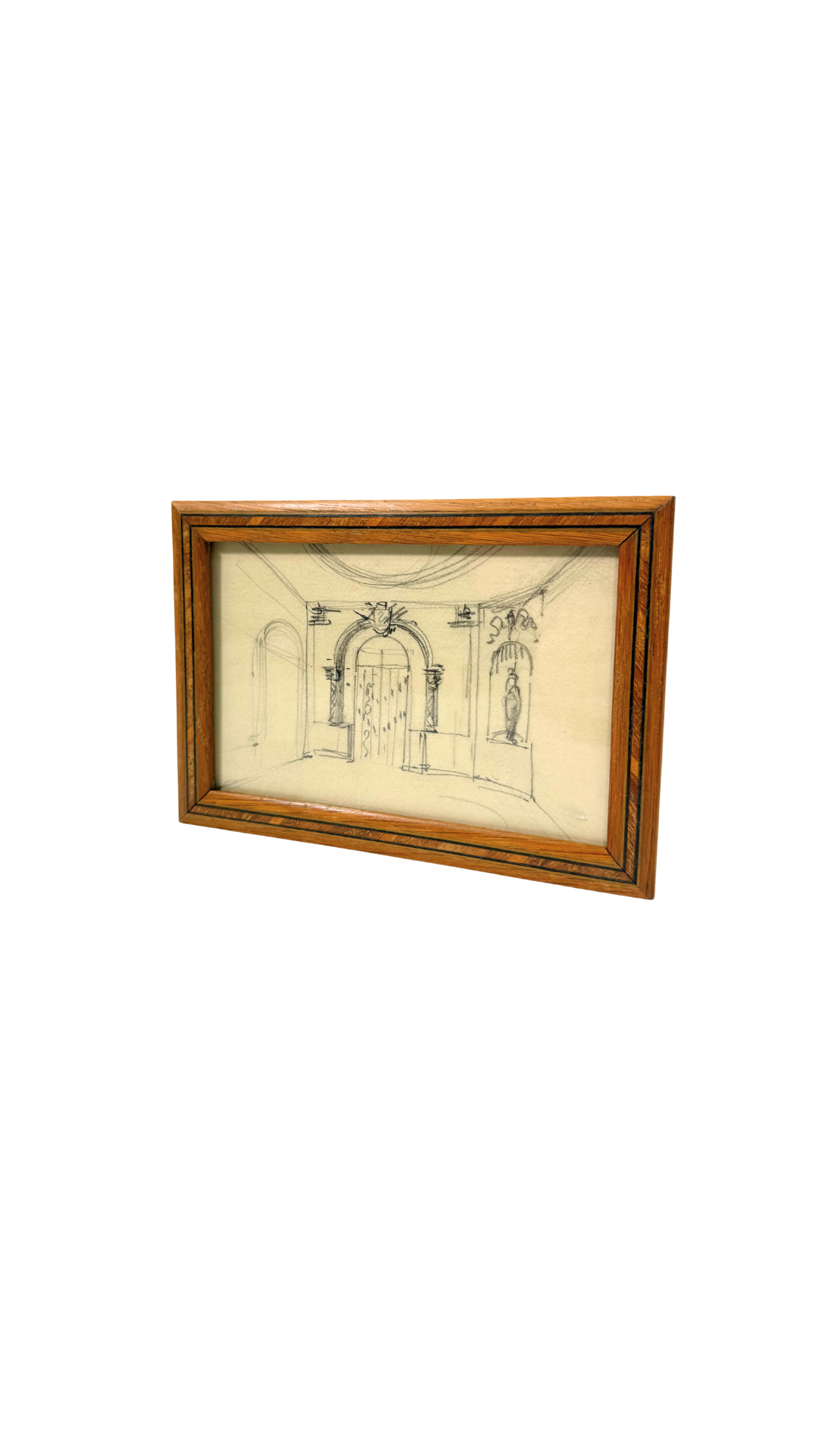 Architectural Pencil Drawing French Interior Study