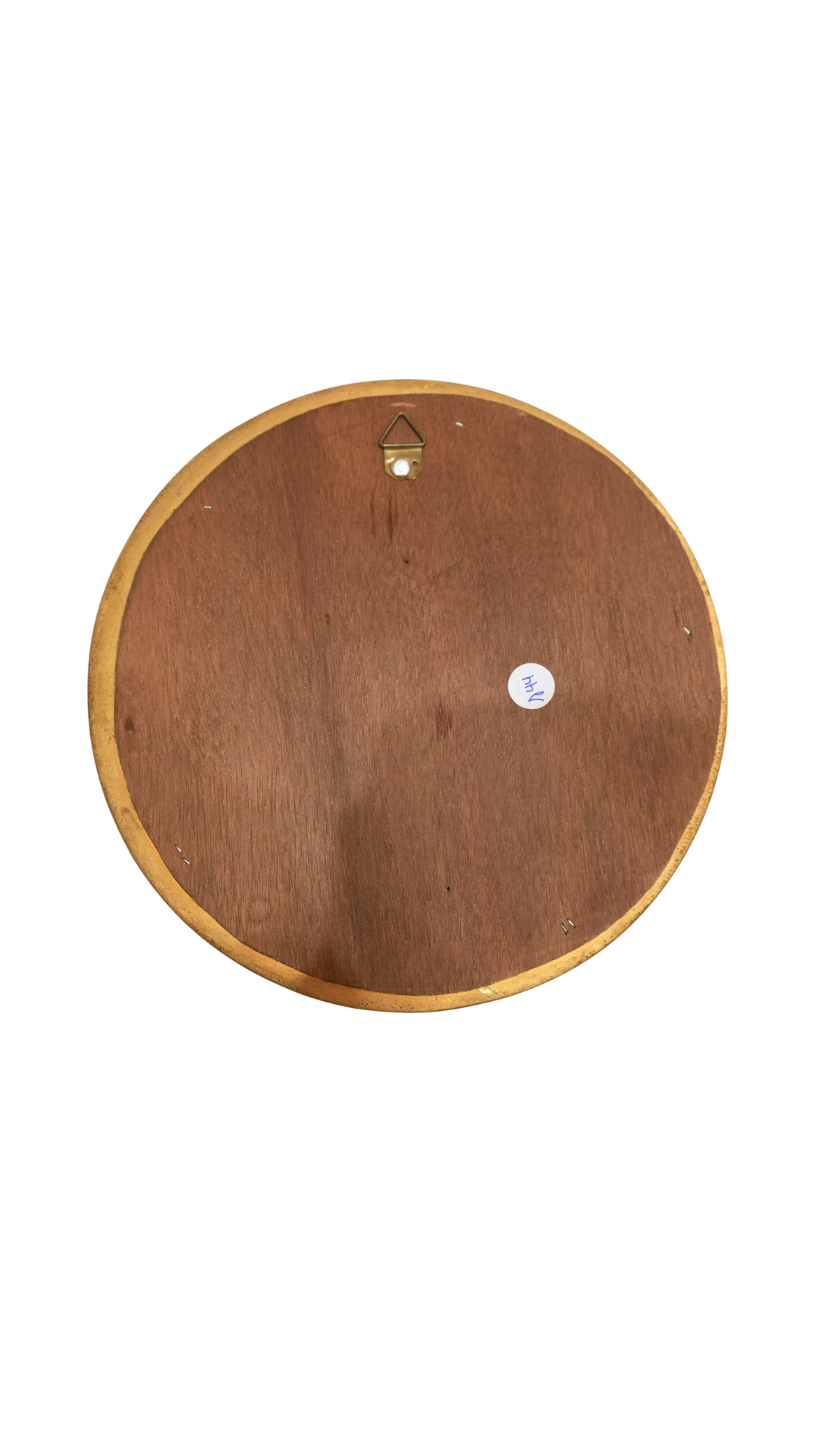 Giltwood Convex Mirror with Beaded Border