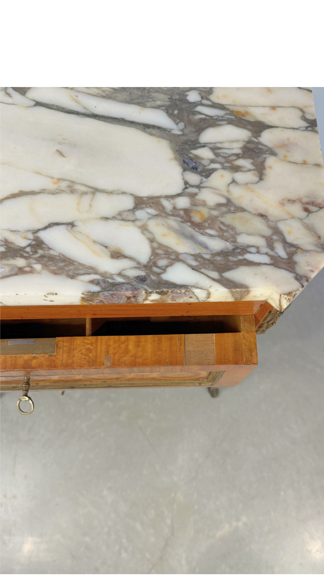 Signed A. Bougenier French Louis XVI Style Marquetry Side Chest