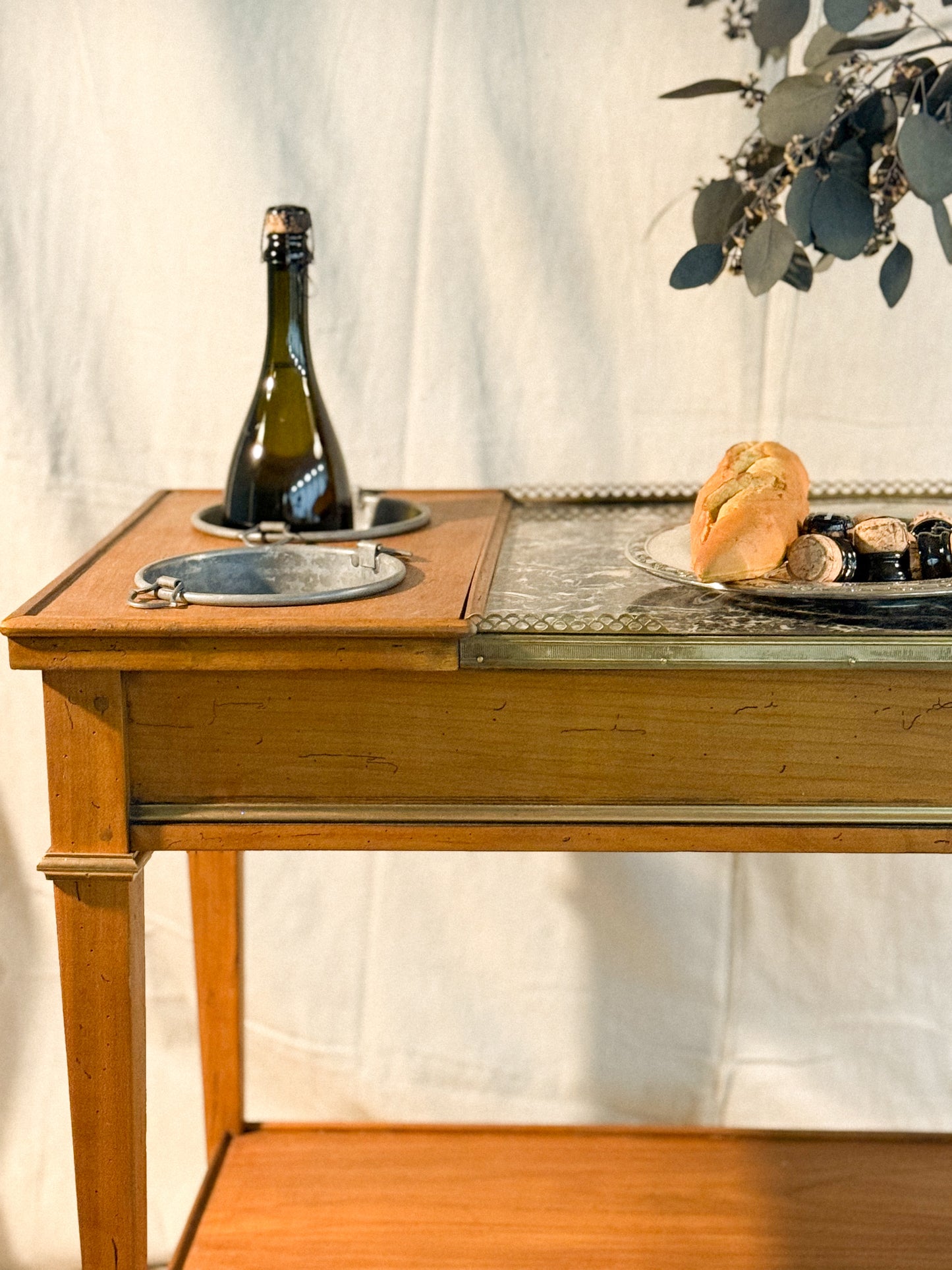 Louis XVI Style Marble Rafraîchissoir Table