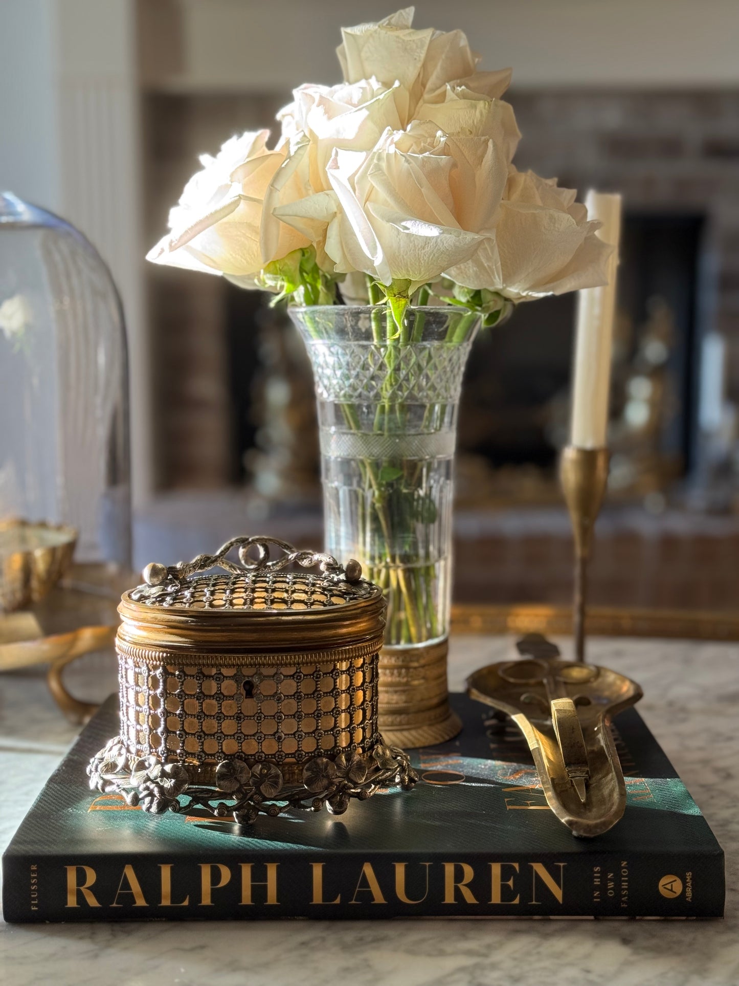 French Gilt and Silvered Bronze Keepsake Box