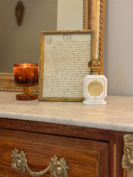 Large Antique French Bronze Desk Frame