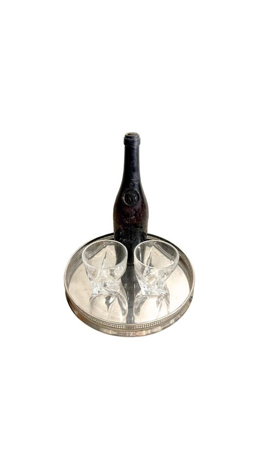 Vintage Italian Silverplate Swivel Tray