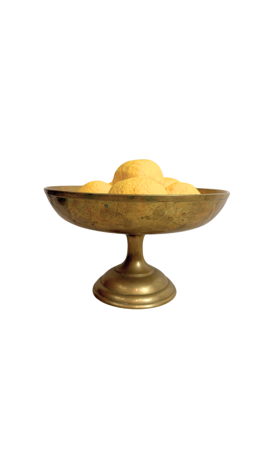 Vintage Brass Compote on Pedestal Base