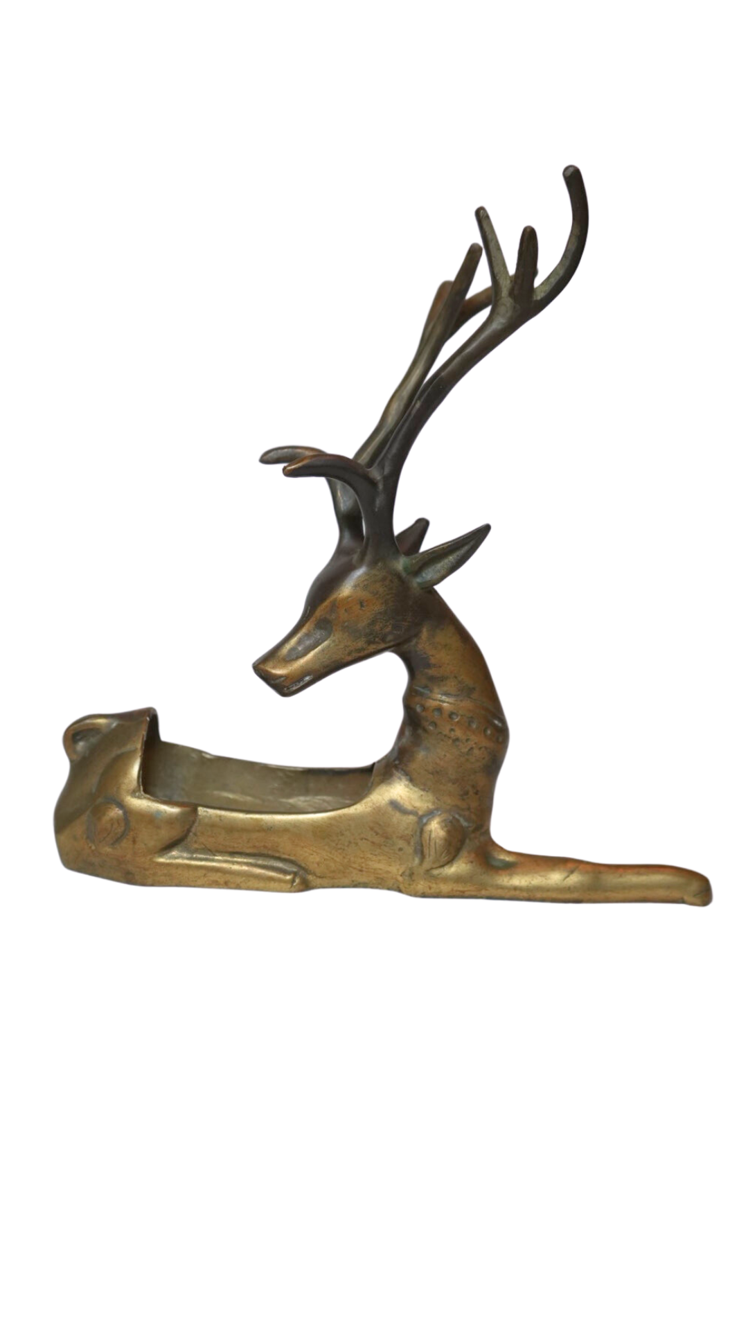 Large Brass Deer Statue Tray MAETIQUES