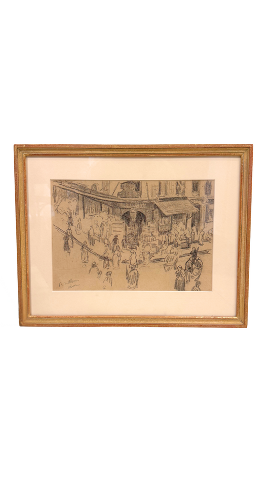 Original Graphite Drawing by Maximilien Luce