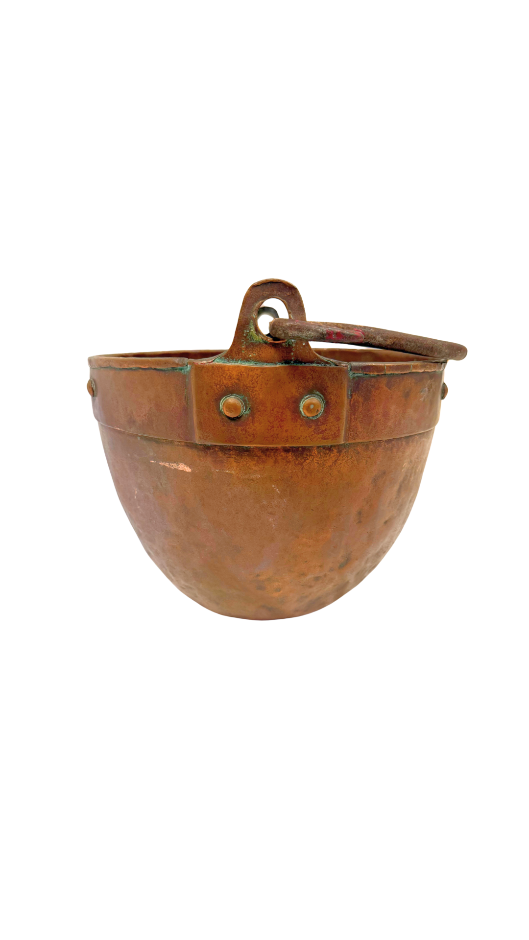 Antique Hammered Copper Bucket