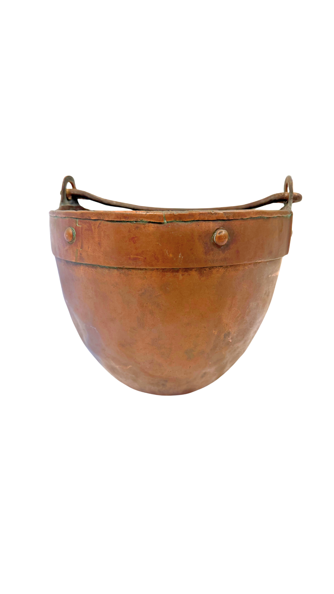 Antique Hammered Copper Bucket
