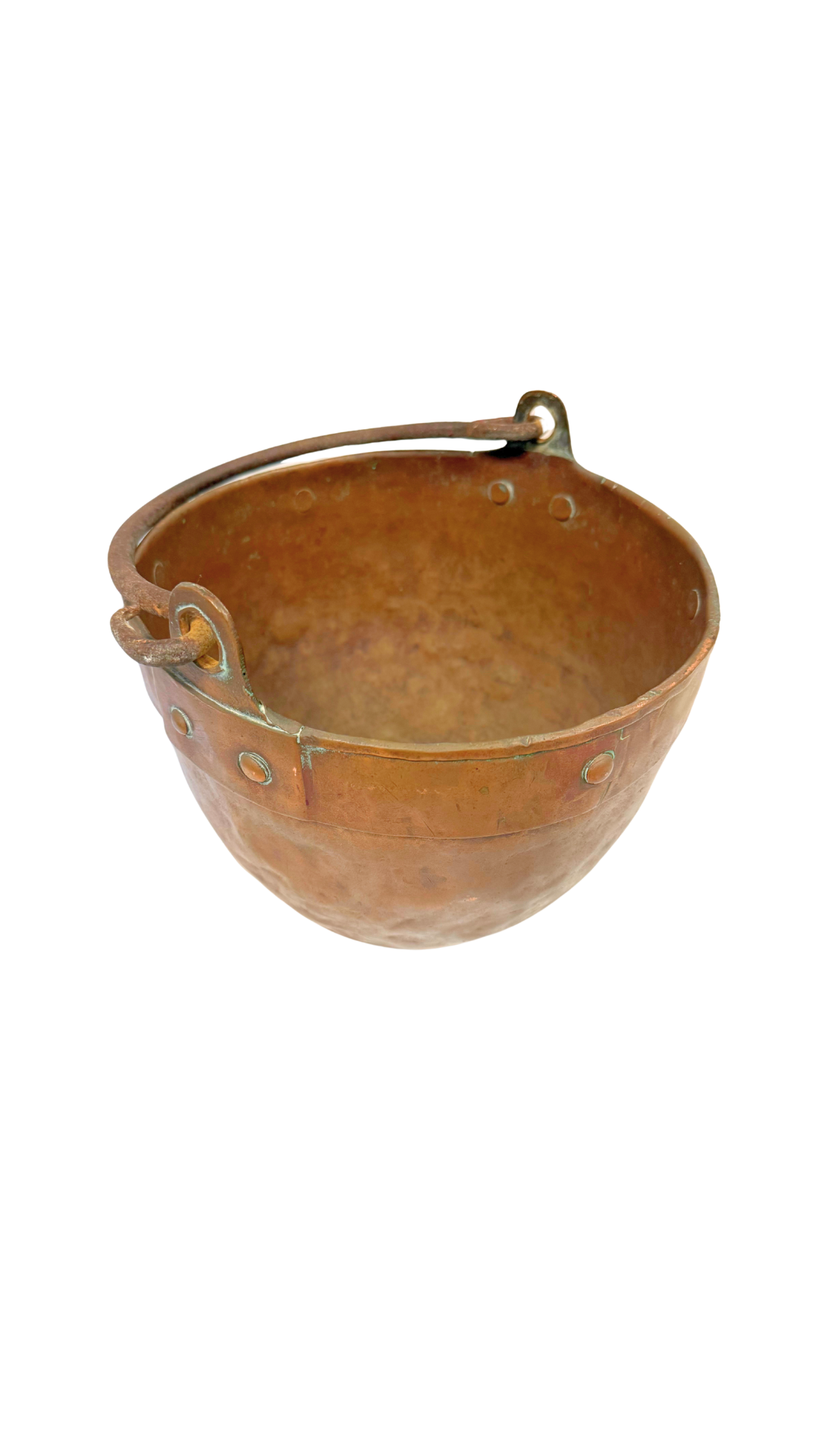 Antique Hammered Copper Bucket