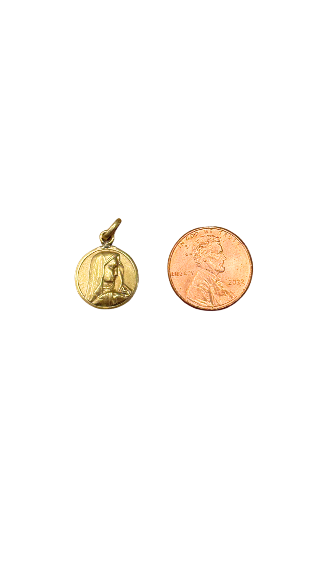 14k Mother Mary Penant