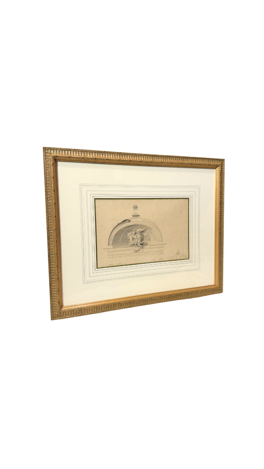 Antique French Architectural Drawing