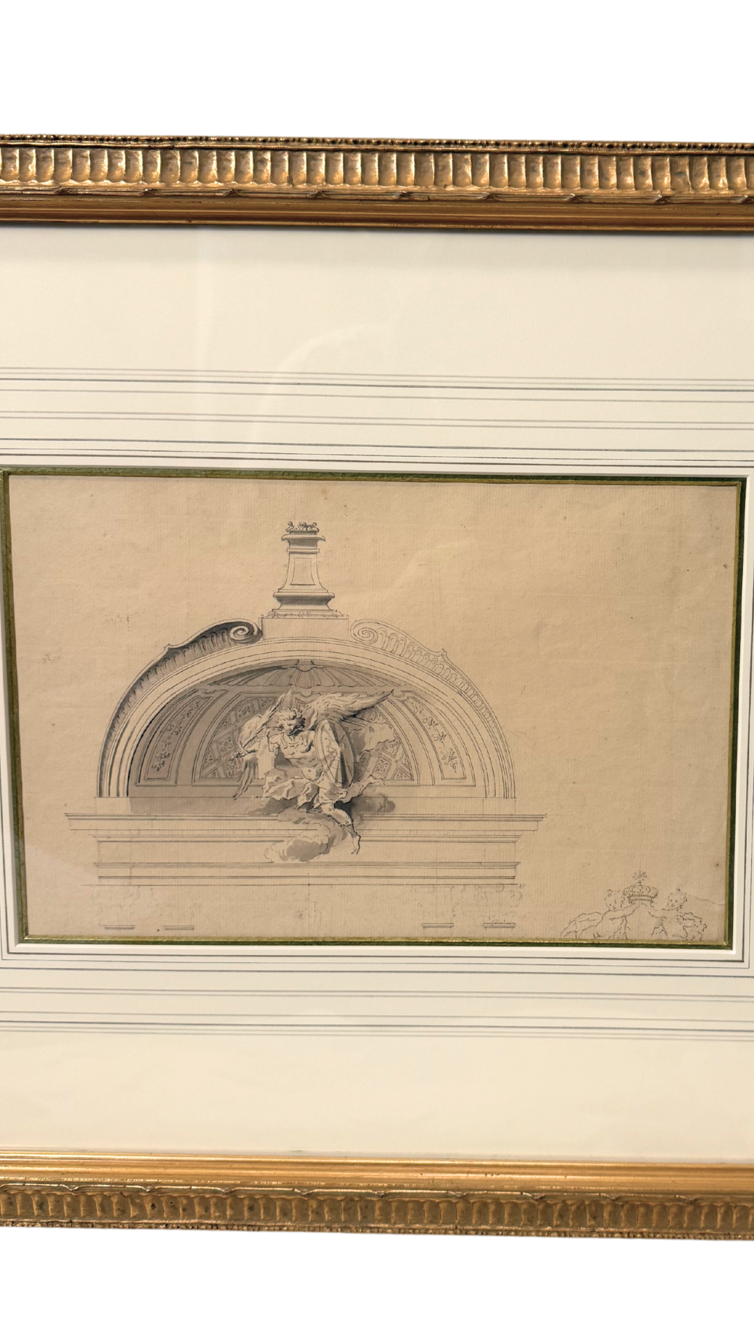 Antique French Architectural Drawing