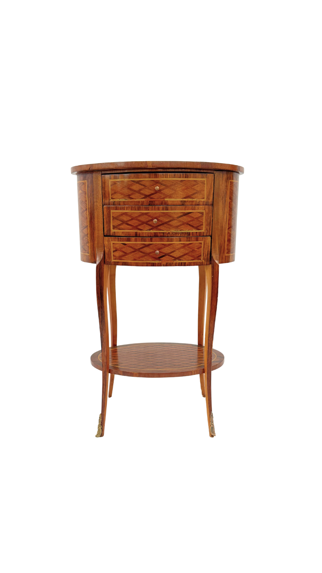 French Marquetry Bouillotte Table