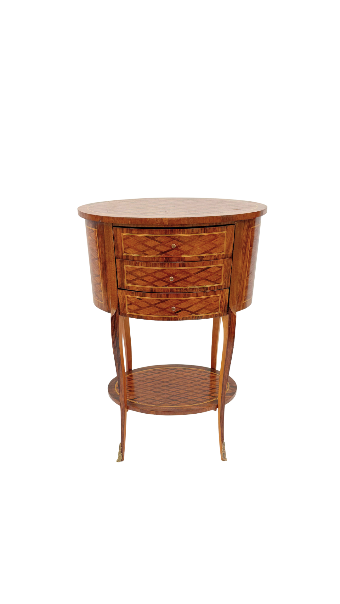 French Marquetry Bouillotte Table