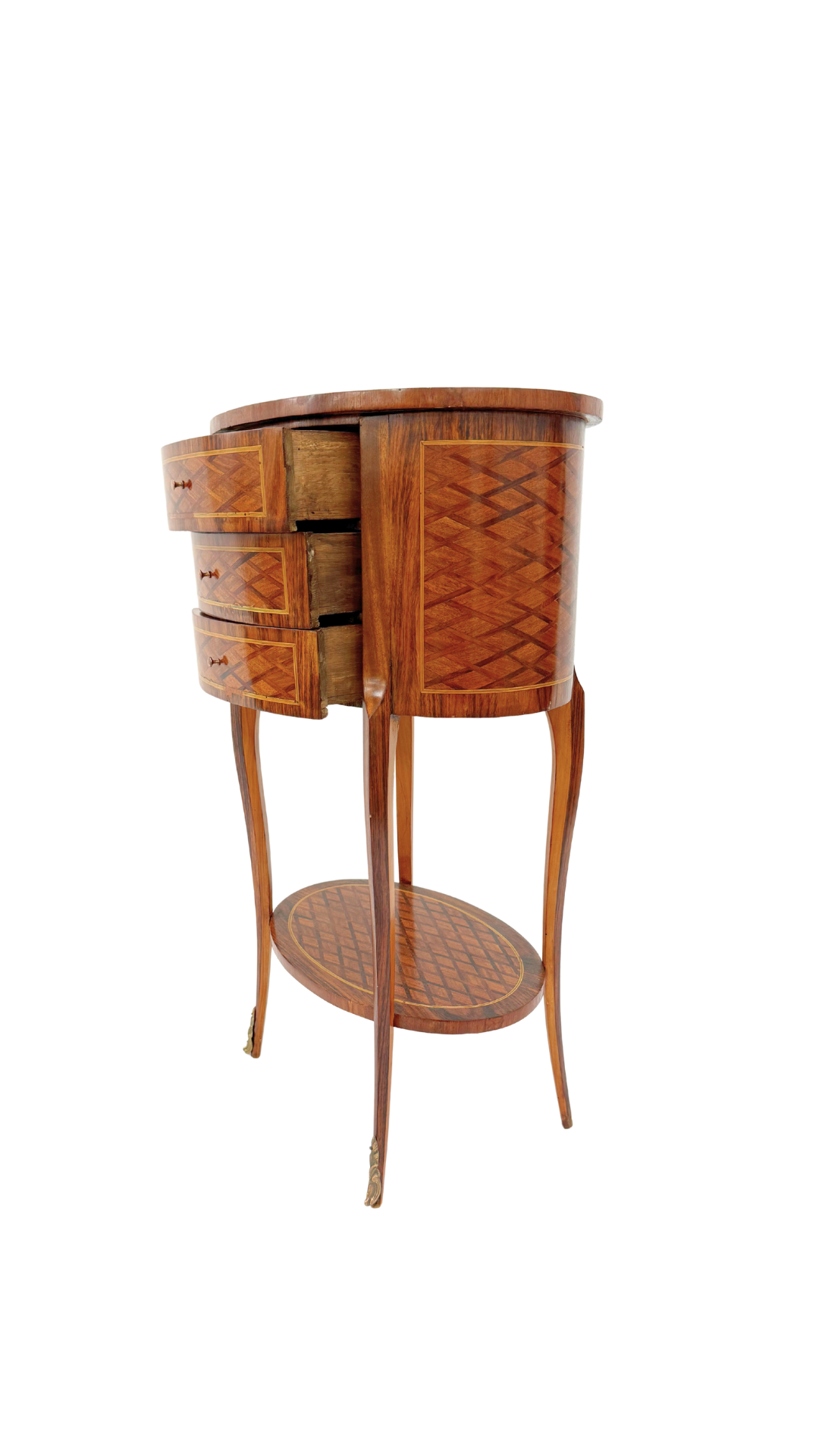 French Marquetry Bouillotte Table