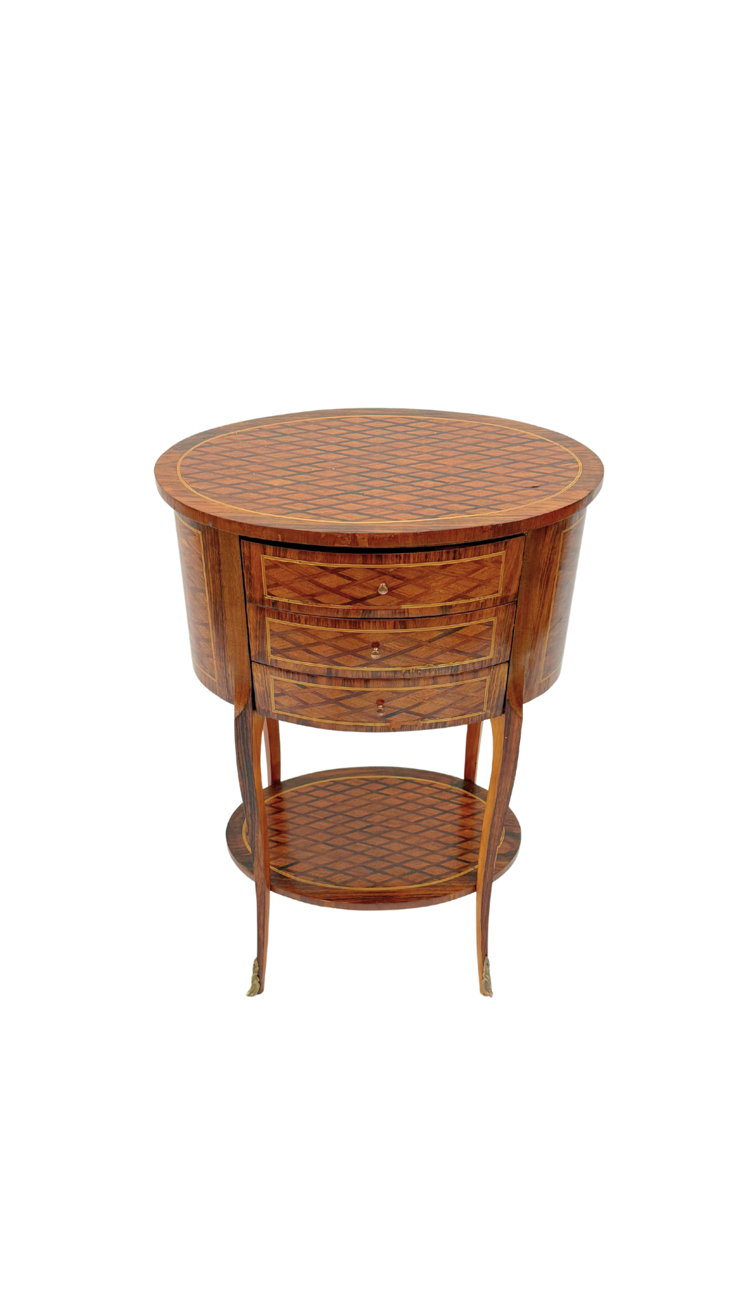 French Marquetry Bouillotte Table