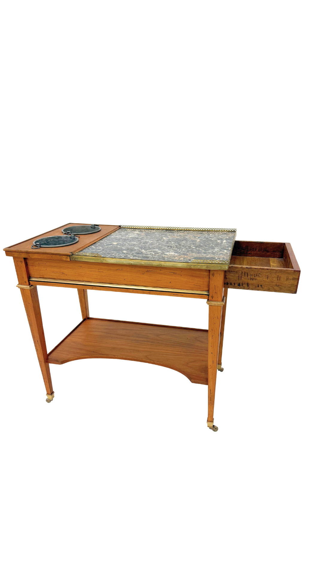 Louis XVI Style Marble Rafraîchissoir Table