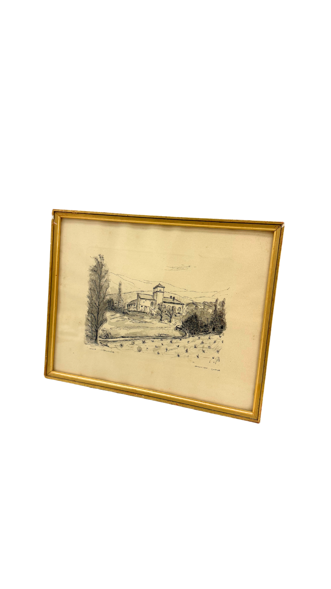 Ink Wash Drawing of Les Vautes