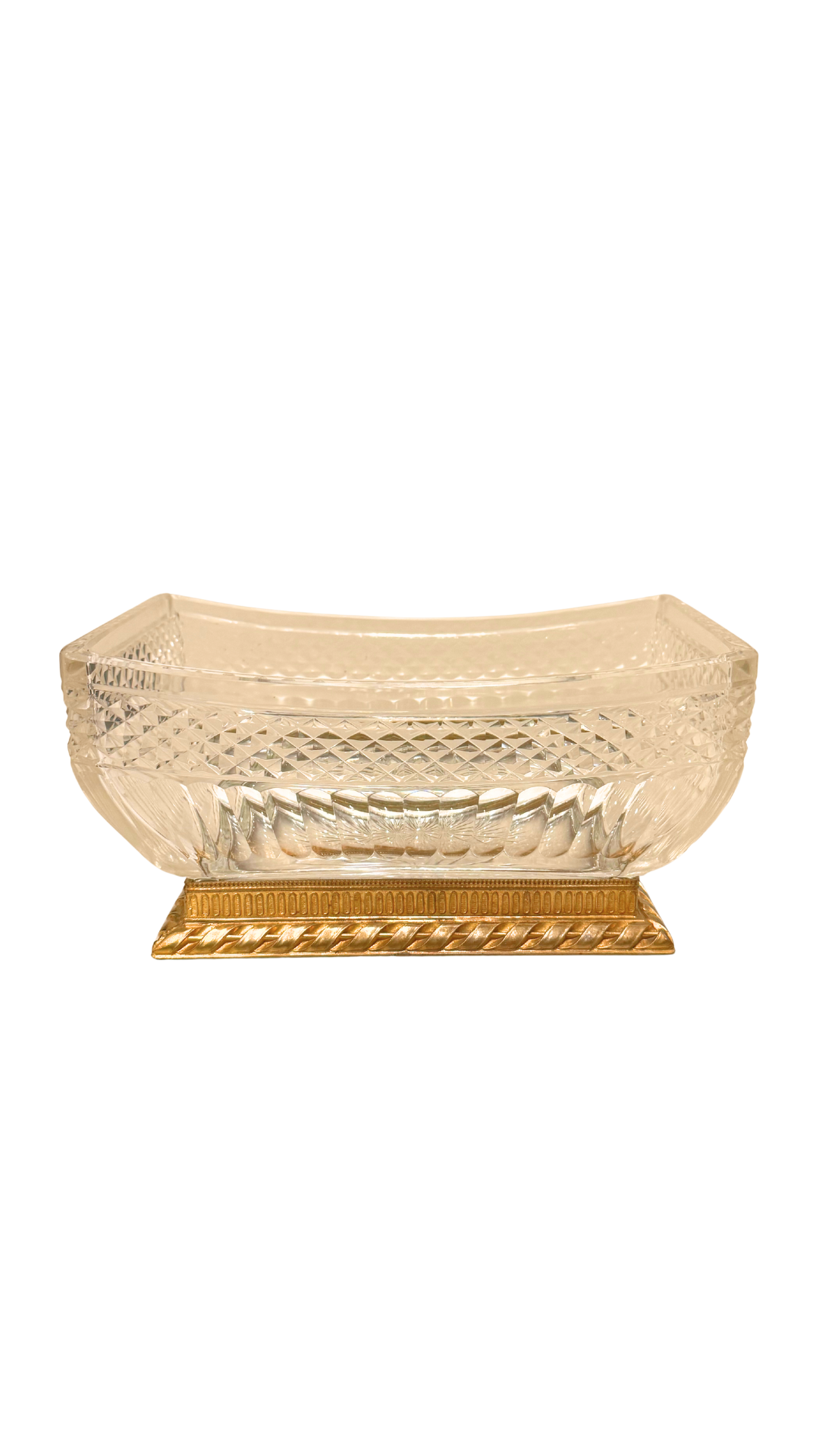 Cut Crystal & Gilt Bronze Rectangular Centerpiece